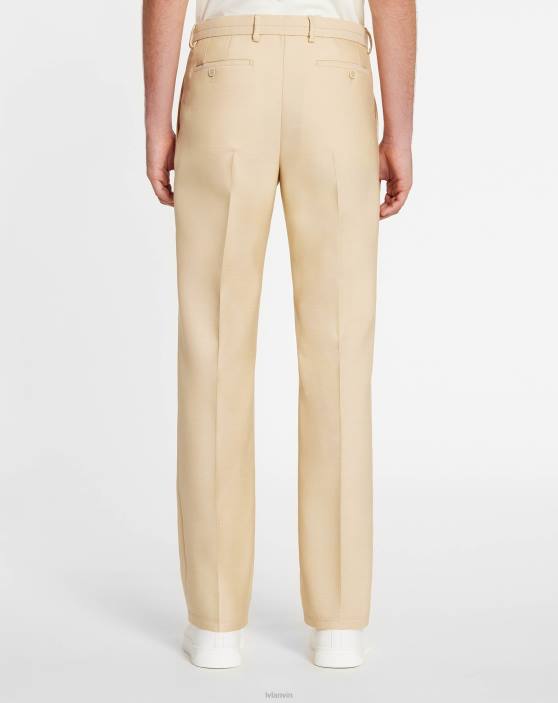 Lanvin vīriešiem taisnas bikses ar jostu 40LF358 apģērbs smiltis