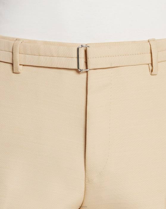 Lanvin vīriešiem taisnas bikses ar jostu 40LF358 apģērbs smiltis