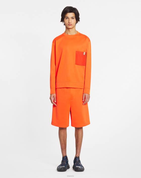 Lanvin vīriešiem treniņtērpa šorti 40LF373 apģērbs spilgti oranža