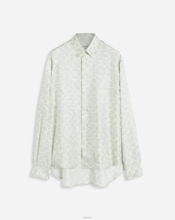 Lanvin vīriešiem apdrukāts lielizmēra krekls 40LF316 apģērbs salvija