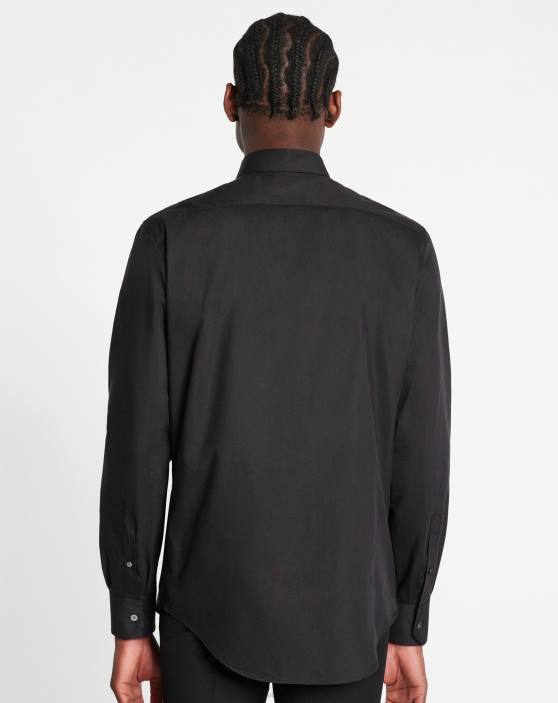 Lanvin vīriešiem krekls ar izšuvumu 40LF322 apģērbs melns