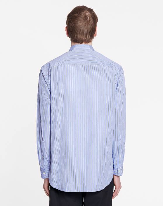 Lanvin vīriešiem lielizmēra krekls ar kabatu 40LF311 apģērbs tumši zils/zils