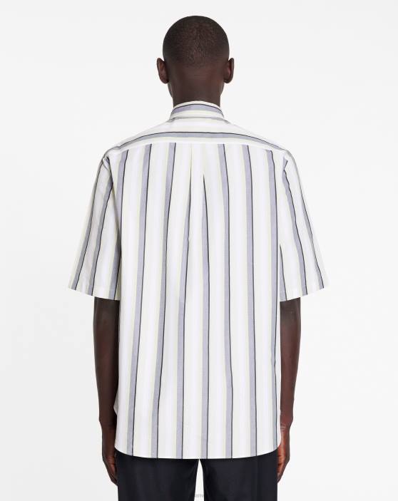 Lanvin vīriešiem lielizmēra krekls ar īsām piedurknēm 40LF309 apģērbs daudzkrāsains