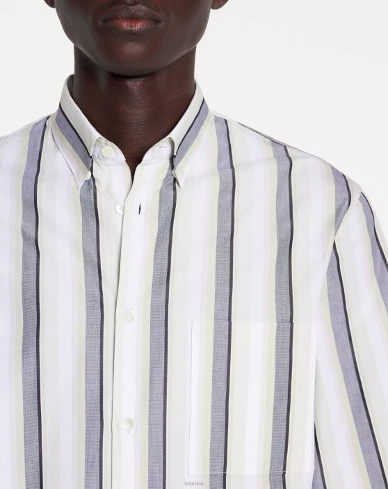 Lanvin vīriešiem lielizmēra krekls ar īsām piedurknēm 40LF309 apģērbs daudzkrāsains