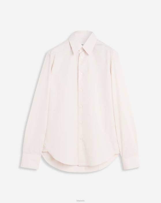 Lanvin vīriešiem pieguļošs krekls ar redzamām pogām 40LF296 apģērbs gaiši rozā