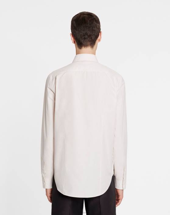 Lanvin vīriešiem pieguļošs krekls ar redzamām pogām 40LF296 apģērbs gaiši rozā