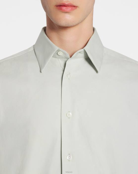 Lanvin vīriešiem pieguļošs krekls ar redzamām pogām 40LF315 apģērbs salvija