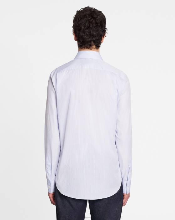 Lanvin vīriešiem slim fit krekls 40LF305 apģērbs gaiši zils/balts
