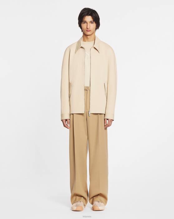 Lanvin vīriešiem lielizmēra kimono iedvesmota jaka 40LF341 apģērbs smiltis