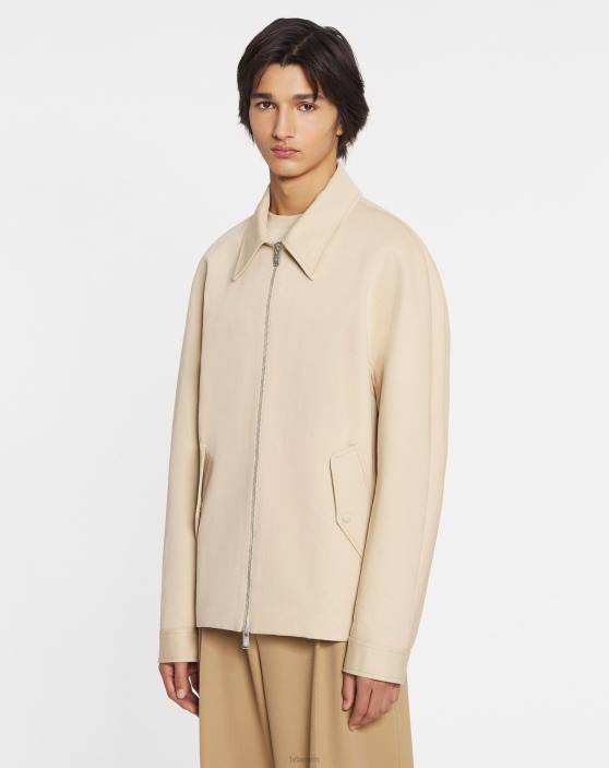 Lanvin vīriešiem lielizmēra kimono iedvesmota jaka 40LF341 apģērbs smiltis