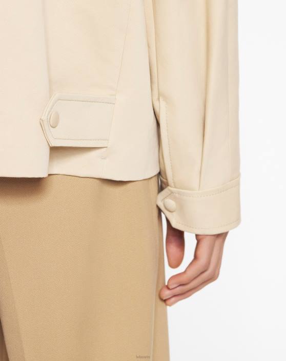 Lanvin vīriešiem lielizmēra kimono iedvesmota jaka 40LF341 apģērbs smiltis