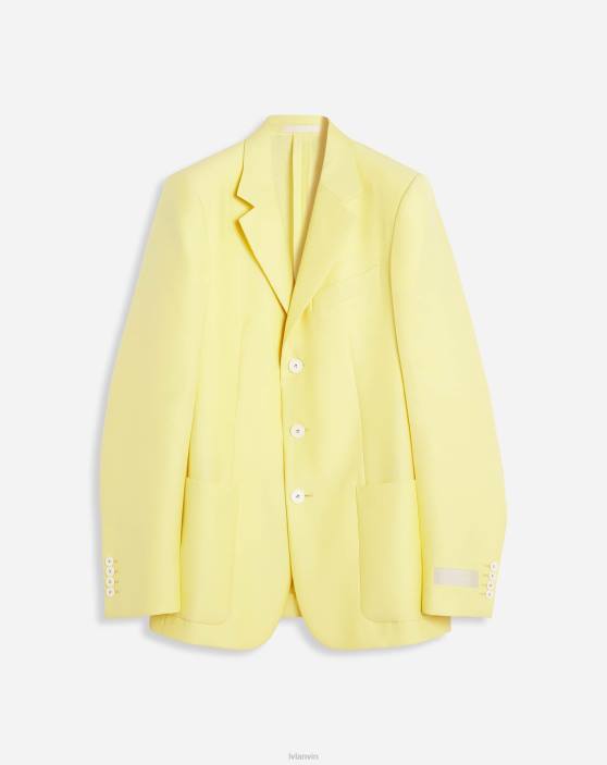 Lanvin vīriešiem vienrindas jaka ar ielāpu kabatām 40LF329 apģērbs kukurūza