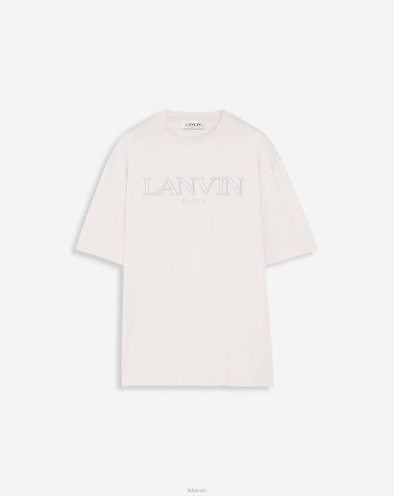 Lanvin vīriešiem klasisks Parīzes izšūts t-krekls 40LF226 apģērbs mastika