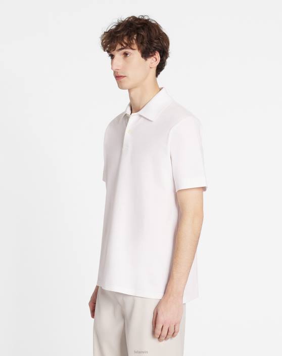 Lanvin vīriešiem klasisks polo krekls 40LF243 apģērbs optiski balts
