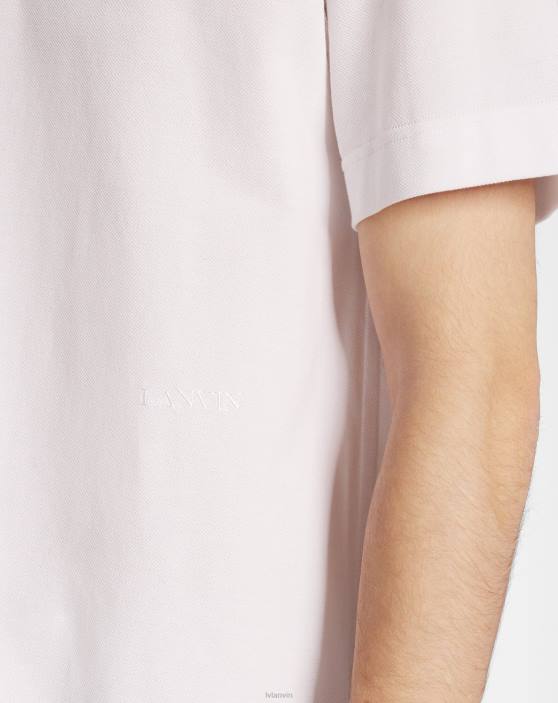 Lanvin vīriešiem klasisks polo krekls 40LF243 apģērbs optiski balts