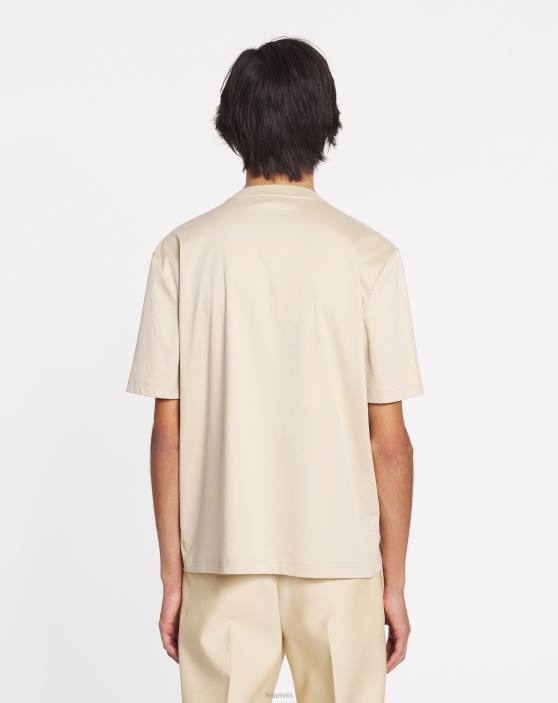 Lanvin vīriešiem klasisks scratch & sniff t-krekls 40LF236 apģērbs smiltis