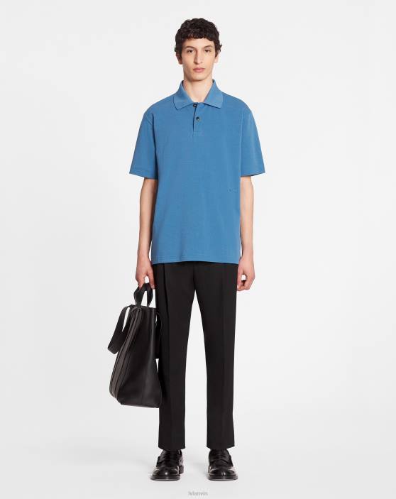 Lanvin vīriešiem lielizmēra polo 40LF241 apģērbs neptūns zils
