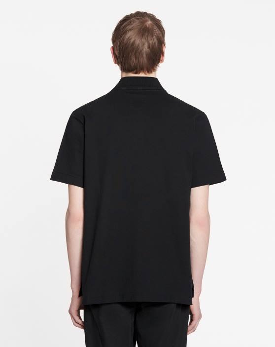 Lanvin vīriešiem regulēt fit polo 40LF239 apģērbs melns