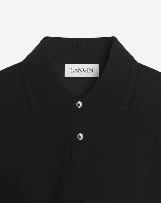 Lanvin vīriešiem regulēt fit polo 40LF239 apģērbs melns