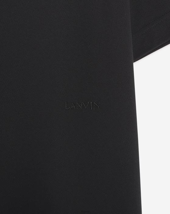 Lanvin vīriešiem regulēt fit polo 40LF239 apģērbs melns