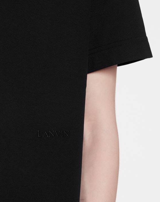 Lanvin vīriešiem regulēt fit polo 40LF239 apģērbs melns