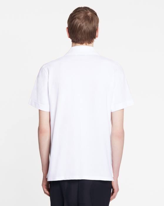 Lanvin vīriešiem regulēt fit polo 40LF244 apģērbs optiski balts