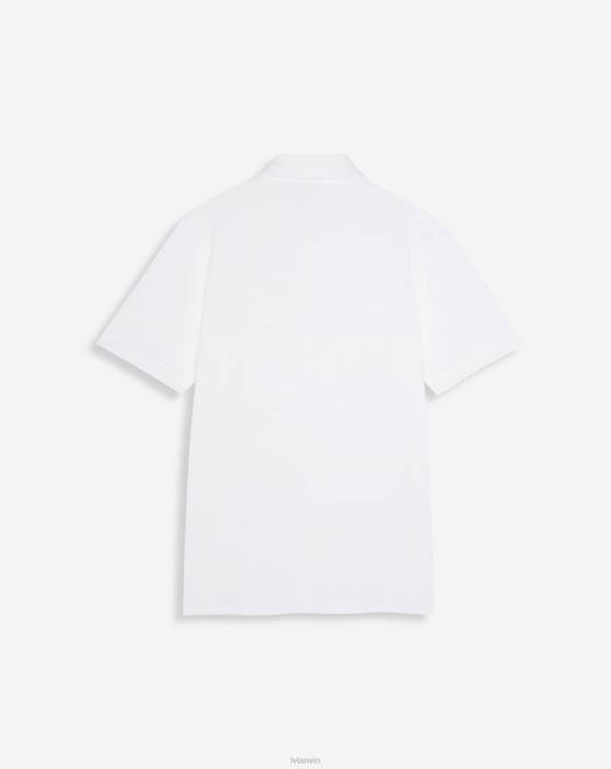 Lanvin vīriešiem regulēt fit polo 40LF244 apģērbs optiski balts