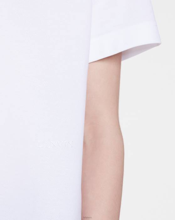 Lanvin vīriešiem regulēt fit polo 40LF244 apģērbs optiski balts