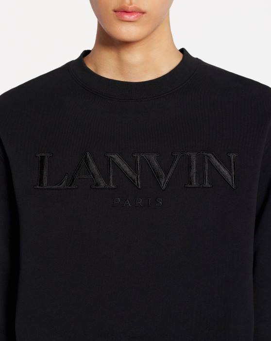 Lanvin vīriešiem Parīzes sporta krekls 40LF288 apģērbs melns