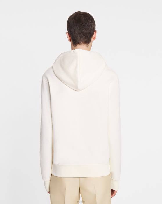 Lanvin vīriešiem izšūta mežģīņu kapuce 40LF263 apģērbs pienu