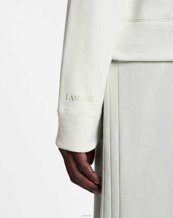 Lanvin vīriešiem kapuci ar izšuvumu detaļām 40LF283 apģērbs salvija