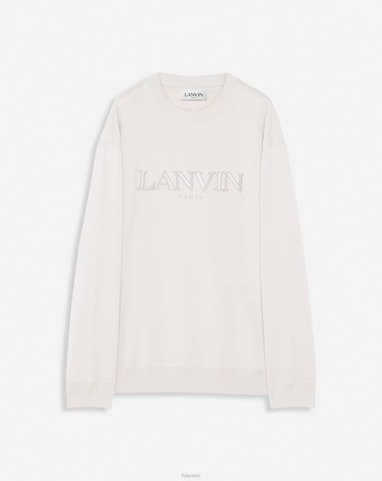 Lanvin vīriešiem lielizmēra izšūts Parīzes sporta krekls 40LF273 apģērbs mastika