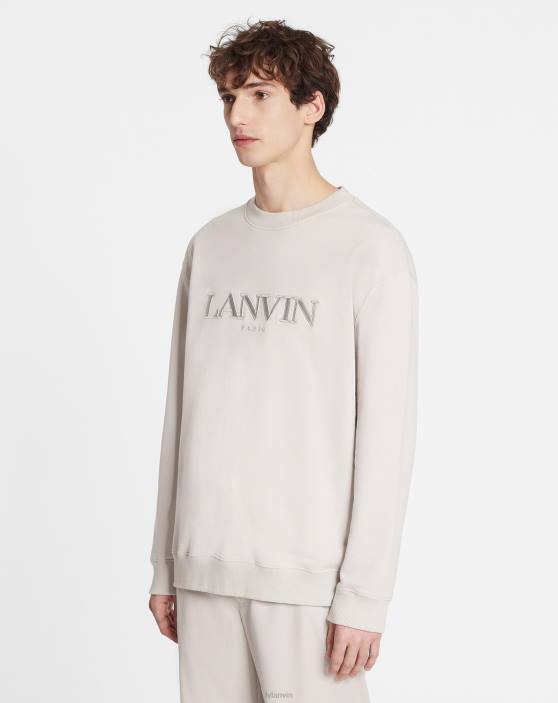 Lanvin vīriešiem lielizmēra izšūts Parīzes sporta krekls 40LF273 apģērbs mastika