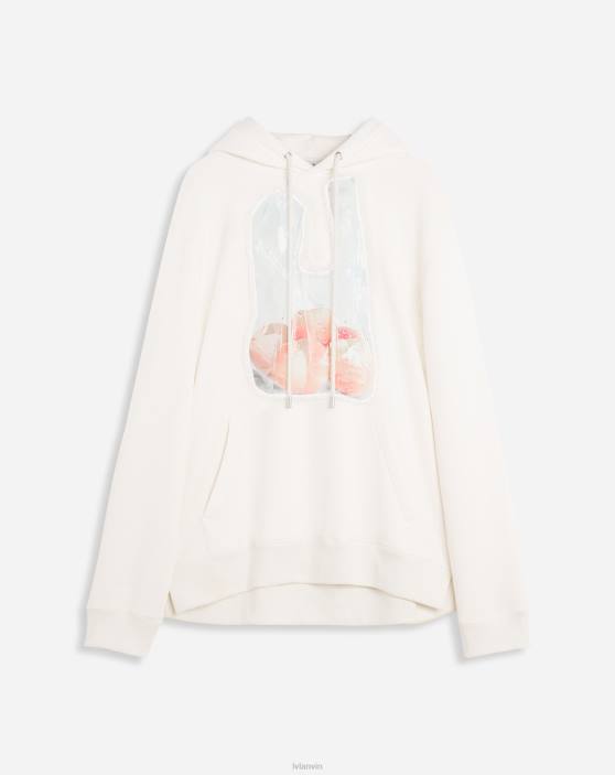 Lanvin vīriešiem lielizmēra scratch & sniff kapuci 40LF261 apģērbs pienu