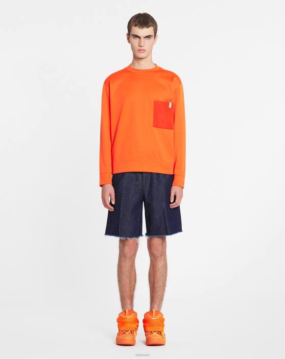 Lanvin vīriešiem sporta krekls 40LF265 apģērbs spilgti oranža