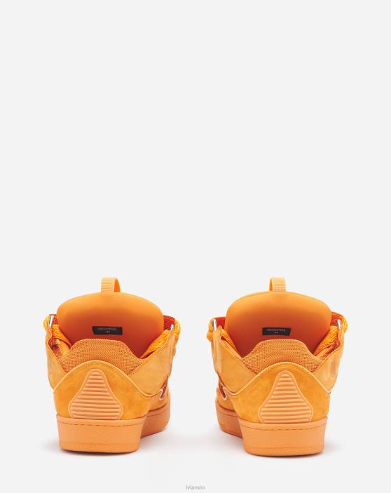 Lanvin vīriešiem ādas apmales kedas 40LF390 kurpes mango