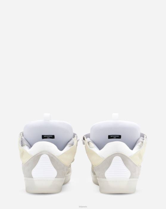 Lanvin vīriešiem ādas apmales kedas 40LF397 kurpes bēšs