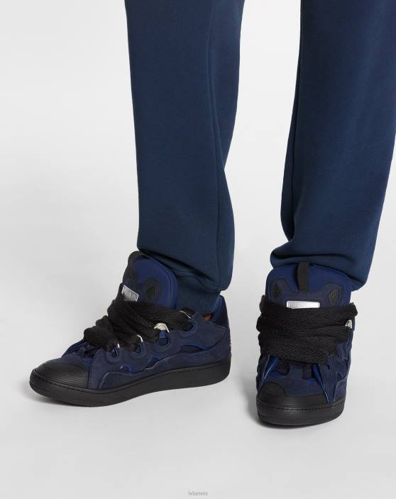 Lanvin vīriešiem ādas apmales kedas 40LF403 kurpes tinte