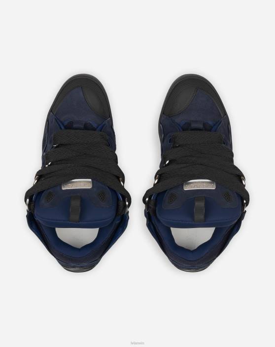 Lanvin vīriešiem ādas apmales kedas 40LF403 kurpes tinte