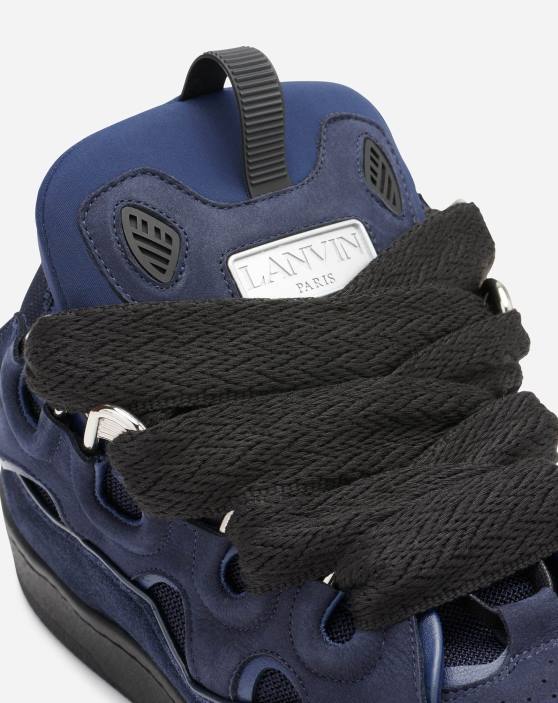 Lanvin vīriešiem ādas apmales kedas 40LF403 kurpes tinte