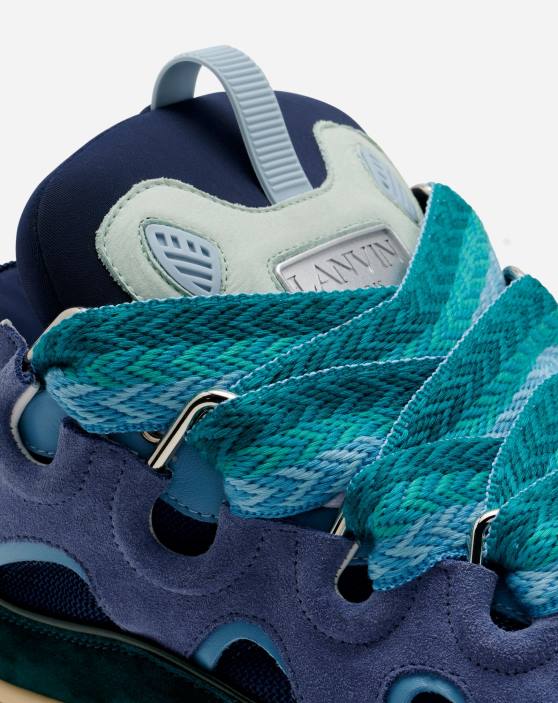 Lanvin vīriešiem ādas apmales kedas 40LF406 kurpes zils