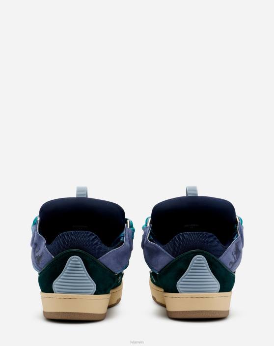 Lanvin vīriešiem ādas apmales kedas 40LF406 kurpes zils