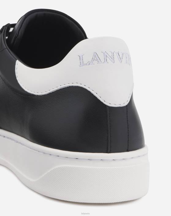 Lanvin vīriešiem ādas ddb0 kedas 40LF423 kurpes melns balts