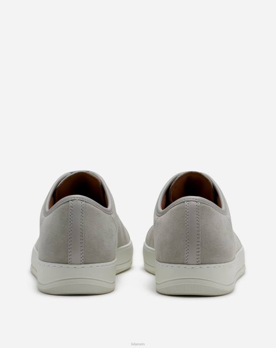 Lanvin vīriešiem db1 ādas un zamšādas kedas 40LF452 kurpes pelēks