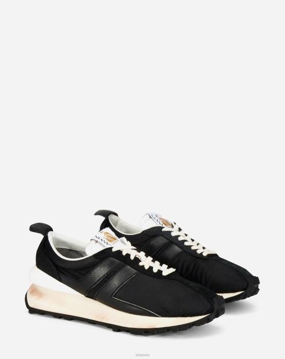 Lanvin vīriešiem neilona bampera kedas 40LF441 kurpes melns