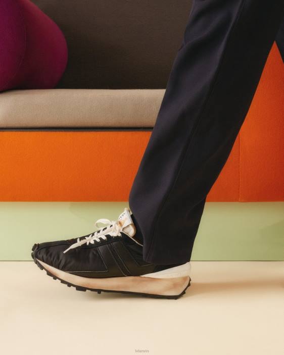 Lanvin vīriešiem neilona bampera kedas 40LF441 kurpes melns