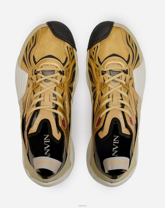 Lanvin vīriešiem sieta flash-x kedas 40LF425 kurpes zelts