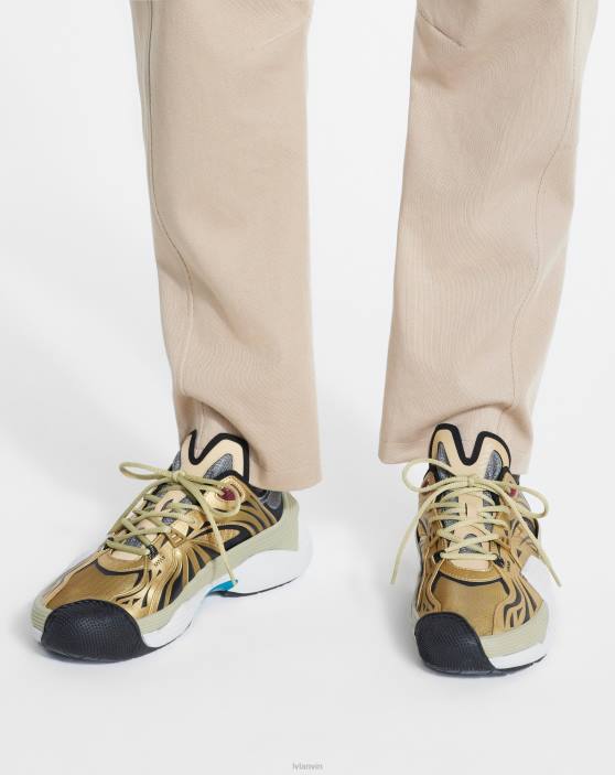 Lanvin vīriešiem sieta flash-x kedas 40LF425 kurpes zelts