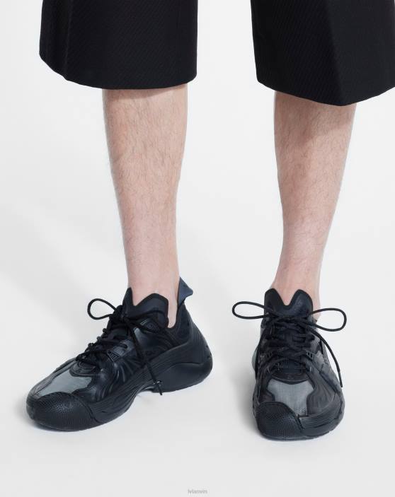 Lanvin vīriešiem sieta flash-x kedas 40LF432 kurpes melns