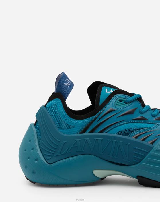 Lanvin vīriešiem sieta flash-x kedas 40LF434 kurpes tirkīza